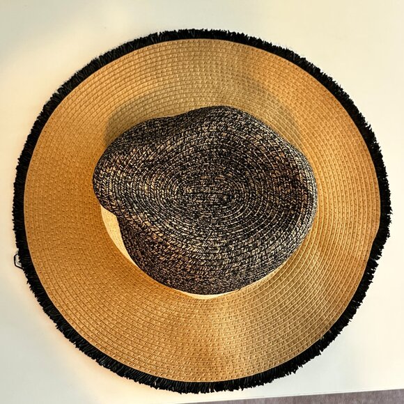 Collection XIIX | Women's Floppy Sun Hat | Black Cream | Size: OS - Picture 2 of 8
